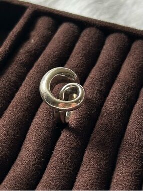 Sterling Silver Sculptural Spiral Ring - size 6
